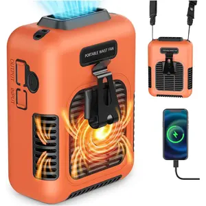 (40Hours Cooling)  Fan Rechargeable,Urltra-Light Personal Wearable Air Conditioner Under Shirt Fan & Lanyard,8000mAh Belt Clip on  Portable Cooling Fans,Portable  Fans that Blow Cold Air