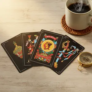 Spanish Playing Cards Original Cartas Españolas Waterproof Baraja Española Briscas Plastico Black 1 Pack