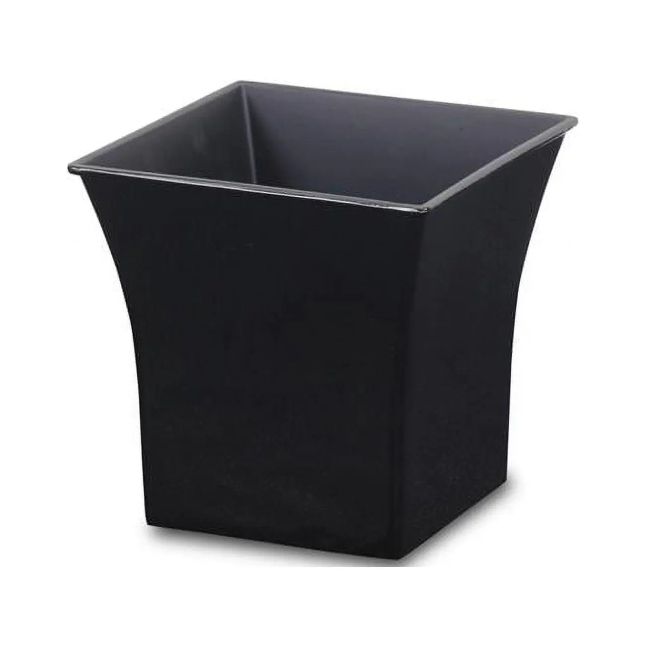 Cheungs PP-111BK Modern 7.25 in. Square Dual Use Indoor-Outdoor Waterproof Plastic Planter, Tapered Cylinder Body - Black, 3 lbs Reusable Garden Pot