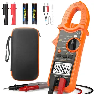 Digital Clamp Meter Multimeter 6000 Counts TRMS  Tester Amp Meter for  Current/,Resistance,Capacitance,Frequency,Duty Cycle,Temperature,Continuity,Diode,NCV,Live Wire Test