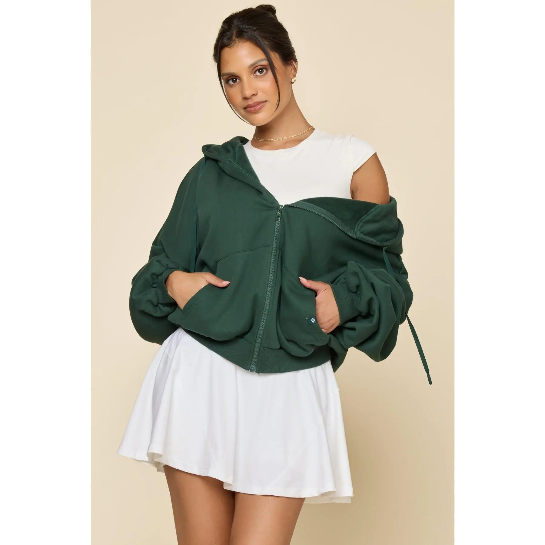 Zip Cloud Hoodie - Game Time Green