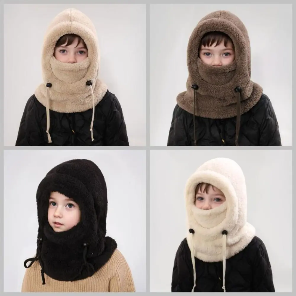 "TikTokShopBlackFriday" 2025  Balaclava and Neck Warmer Set, Windproof Thermal Full Face Mask with Detachable Hood and Soft Fleece Lining, Cold-Resistant Ski Hat for Snowboarding, Outdoor Play, and Daily  Wear adjustable casual winter Knit Heart unisex