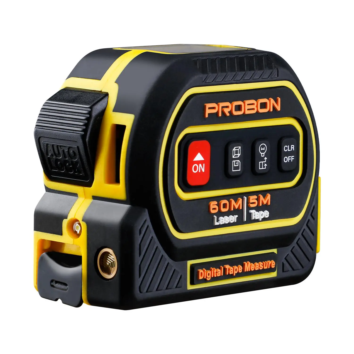 3-in-1 Magnetic suction front lamp at the bottom 40m/60m  Laser Tape Measure -High Precision +2mm5m Self-Locking Steel Tape & 20-Group Data Storage with LCDDisplay