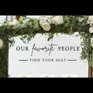 Seating Chart Mirror Sign *Vinyl only*
