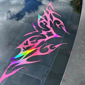 Y2k Butterfly Neo Tramp Stamp Tribal Car Decal / Holographic Vinyl