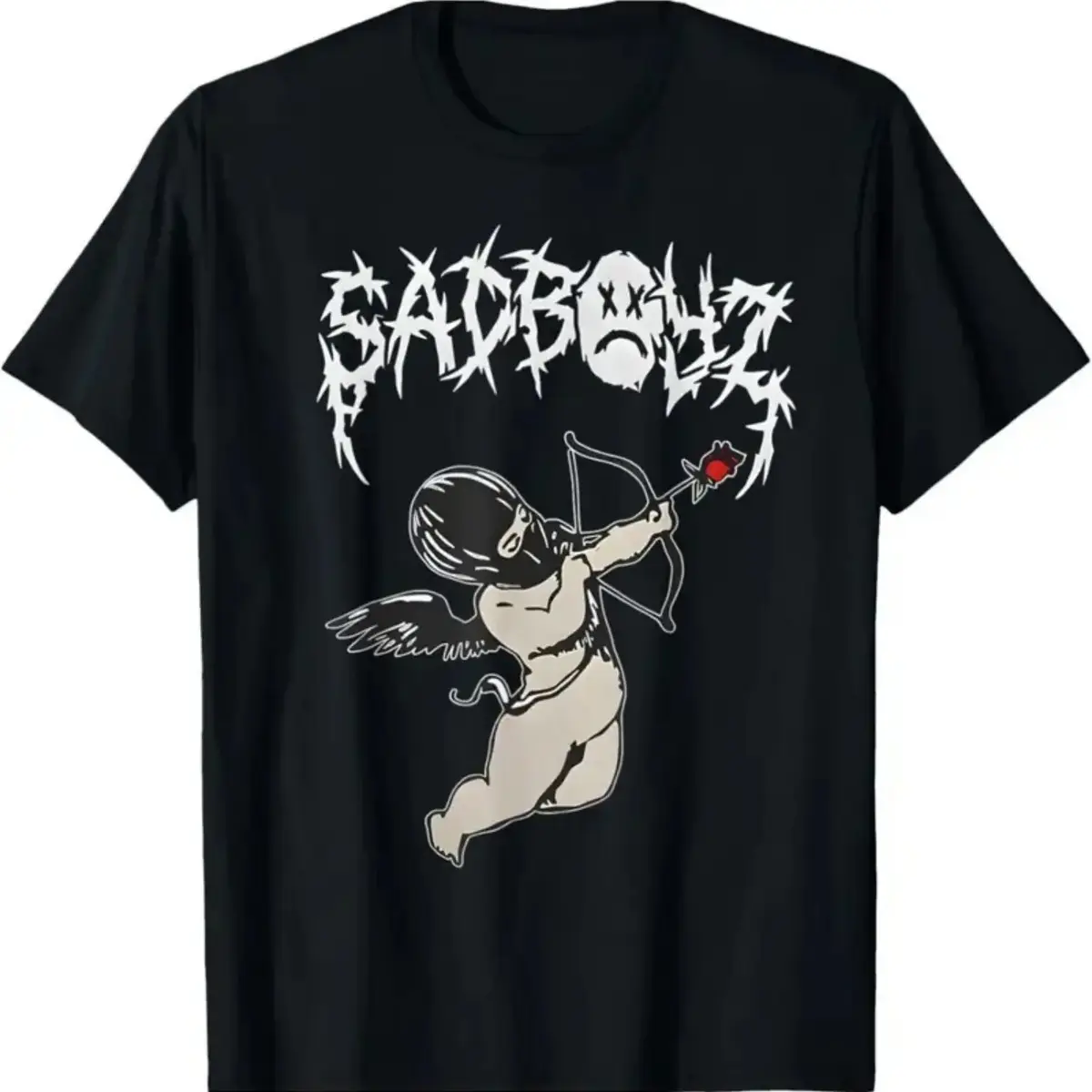 Men's Corridos Tumbados Graphic T-Shirt Sad Boyz Junior H Music Print Cotton Unisex Fitted Top Breathable Round Neck Short Sleeve Menswear Unisex Cute Corridos Graphic Tee Unisex T-shirts Round Neck Tshirt Women's T-shirts Summer T-Shirt Womenswear