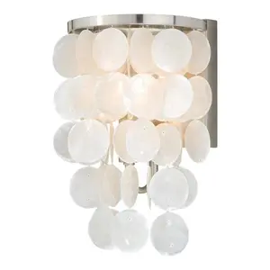 Elsa Capiz Shell 1L Vanity Satin Nickel - Style: 7784522