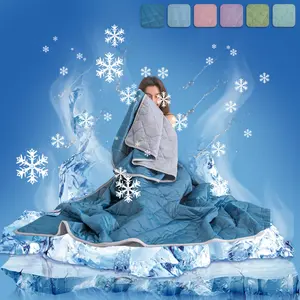 Cooling Summer Blanket, Soft Cozy Blanket, Lightweight Breathable Silky Soft Gravity Blanket, Comfortable Bedding for Home Office Travel, Perfect Gift for Loved Ones