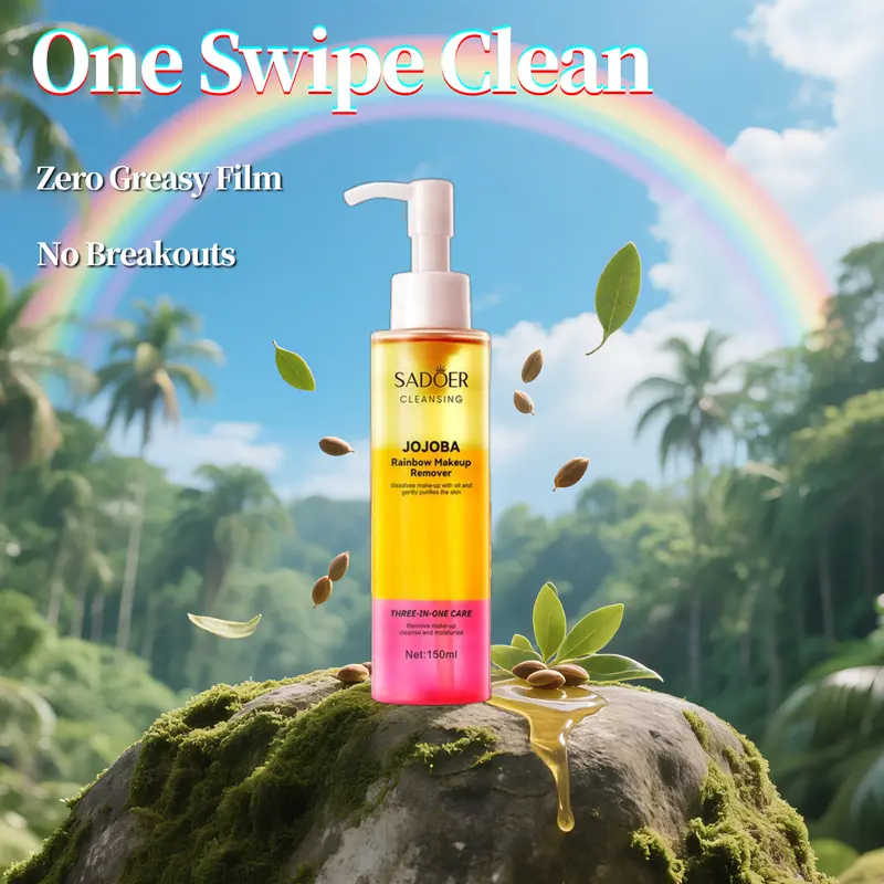 Deep Double Cleansing Makeup Remover Oil, 150ml/5.07fl oz Gentle Makeup Cleansing Oil, Deep Cleansing Oil, Facial Cleansing Product for Women & Girls Cleanser Cosmetic