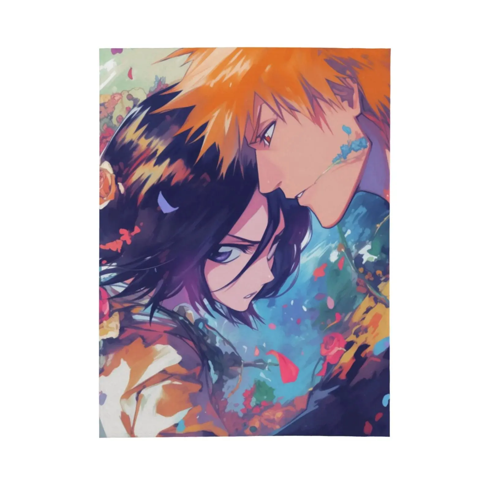 Kurosaki Ichigo Bleach Fleece Blanket Throw Soft Cozy Plush Blanket For Couch Sofa Bed Best Christmas birthday Gift