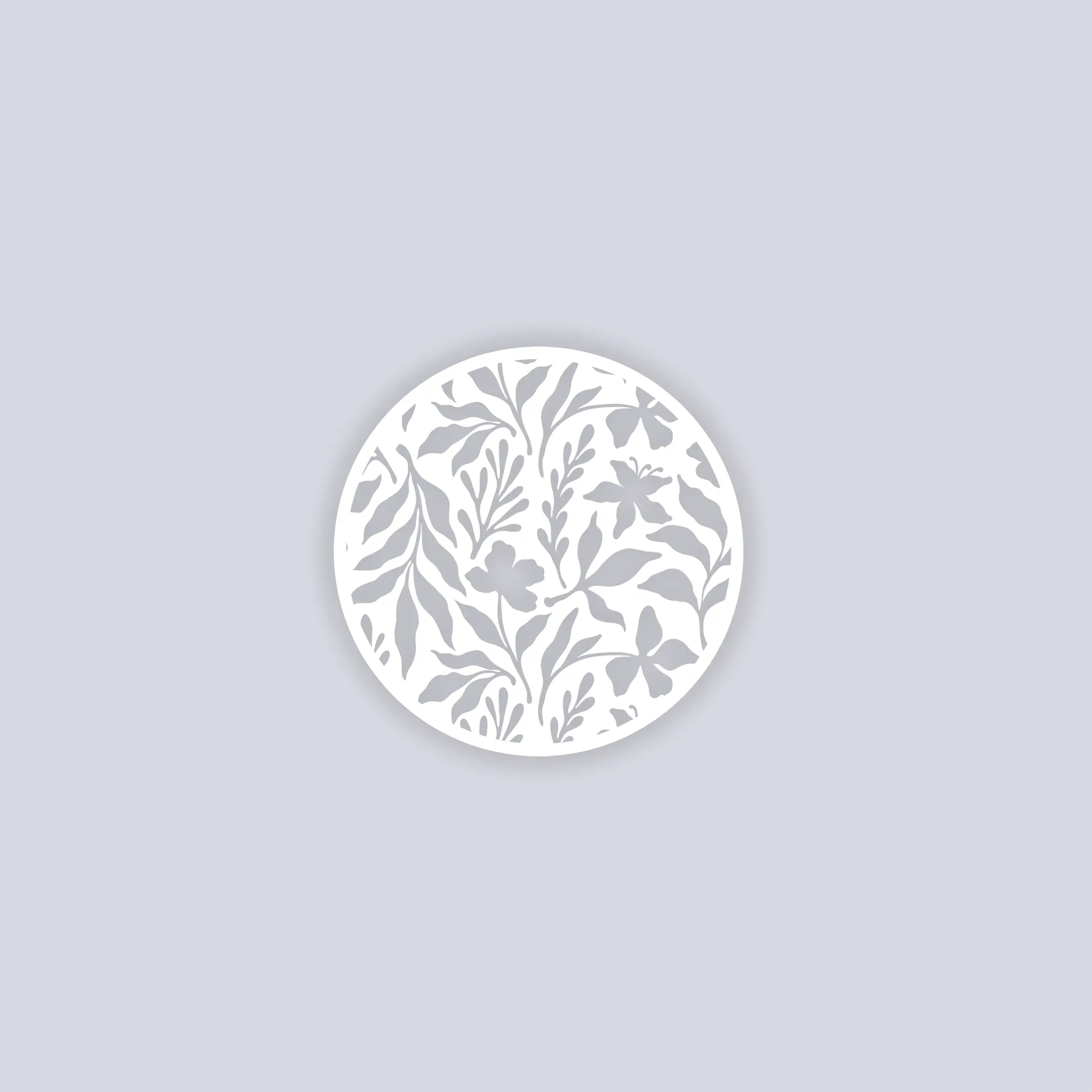 Tropical Paradise Circle Clay Stencil