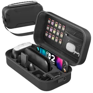 Switch 2 Storage Case, Compatible with Nintendo Switch 2/oled, Hard Shell Travel Box, Holds 15 Game Cards, Large Capacity, Ideal for Gaming Accessories