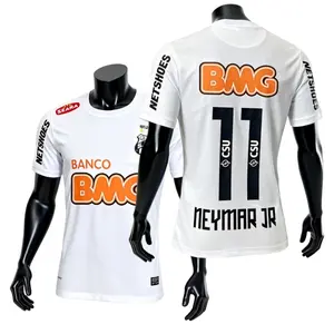 1213  White Home Neymar # 11 Soccer Short Sleeve Jersey