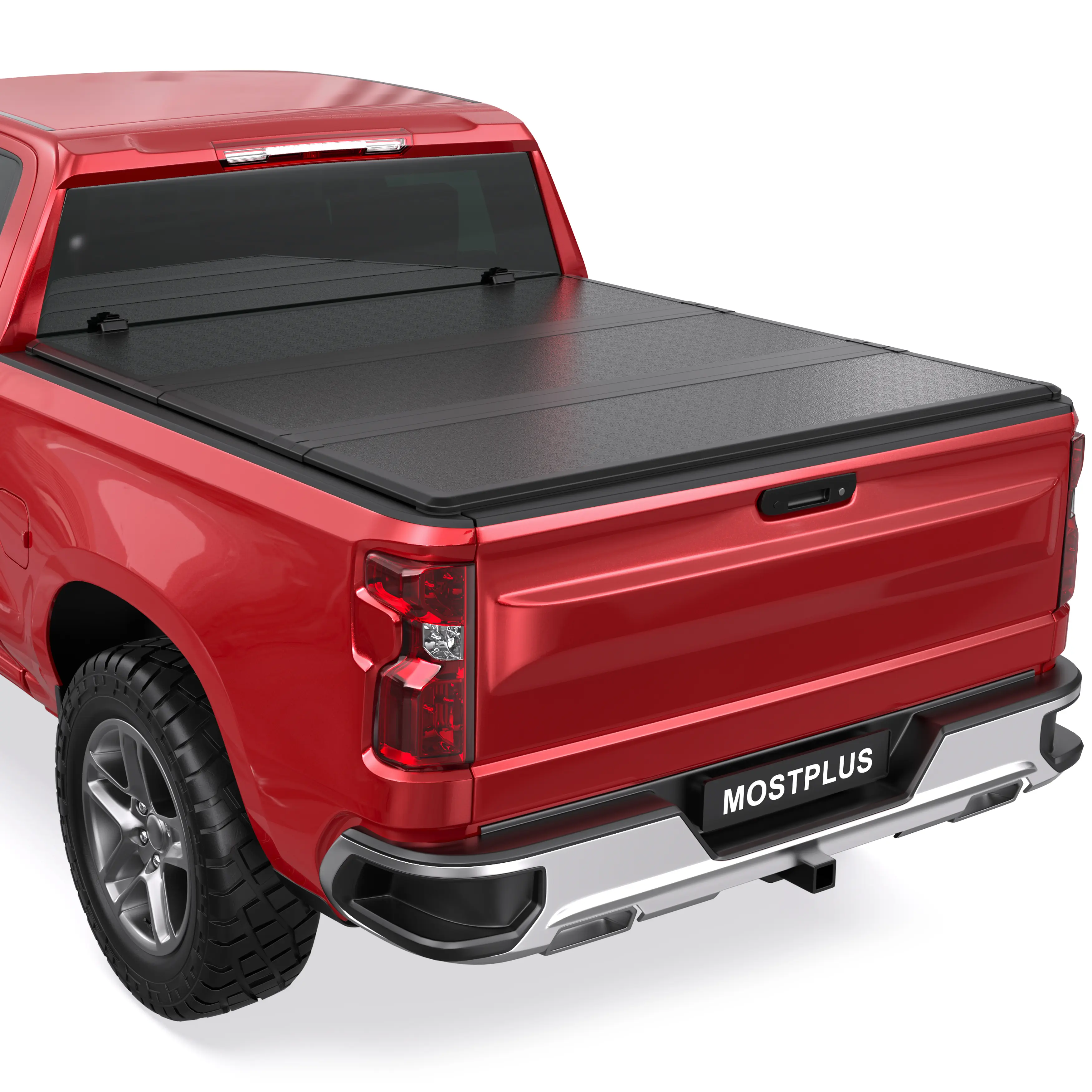 (Deals for you)MOSTPLUS For 2019-2026 Chevy Silverado/GMC Sierra 1500 5.8/6.5FT Truck Bed Cover Tri-Fold/Quad-Fold FRP/Aluminum Hard Tonneau Cover