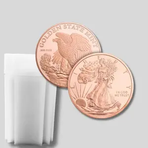 (Tube of 20) Golden State Mint (GSM) Walking Liberty 1 oz Copper Round