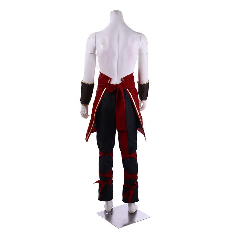 Mortal Kombat Liu Kang Costume - Official Replica Outfit for Cosplay & Halloween Red Menswear Stylish Beige Fashion Plain