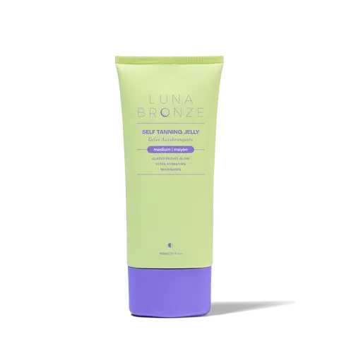 Viral Tanning Jelly, Luna Bronze - Smooth Jelly Consistency, Hyaluronic Acid, Natural Self Tanner, Vegan, Cruelty-Free Body Care Bronzing Product