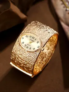Elegant Courtly Luxury Wide Strap Women's Bracelet Watch, Perfect Gift for Her, Ideal for Daily Wear and Special Occasions