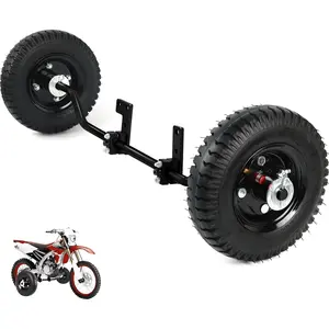 Dirt Bike Training Wheels Adjustable Height, Compatible with 50CC 49CC Honda XR50 CRF50 Z50 Z50R Razor MX125 MX400 MX500 MX500 Yamaha PW50 TTR50 and More Motorcycles (Black)