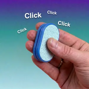 Clicky Magnetic Fidget Slider, 5 Texture Options, 3D Printed Tactile EDC Toy for Stress Relief & Focus