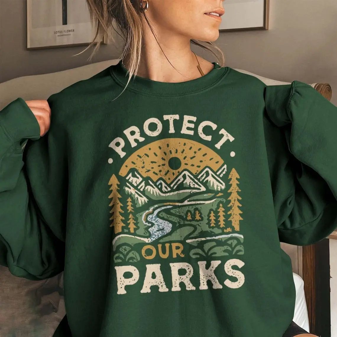 Protect Our National Parks Sweatshirt, Forestcore Shirt, Nature Lover Shirt, Hiking Shirt, Outdoor Adventure Hoodie, Traveler Gift