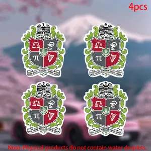 4pcs-Escudo de la Universidad Nacional de Colombia Sticker-car stickers for doors, windows, laptops, luggage, furniture and bumpers-durable adhesive vinyl material