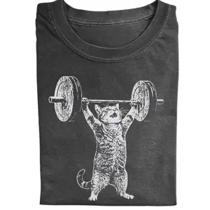 Cat Lifting Weights Vintage T-Shirt, Funny Gym Cat Graphic Tee, Motivational Workout Tee, Cute Cat Lover Gift, Gift for Men, Gift for Women