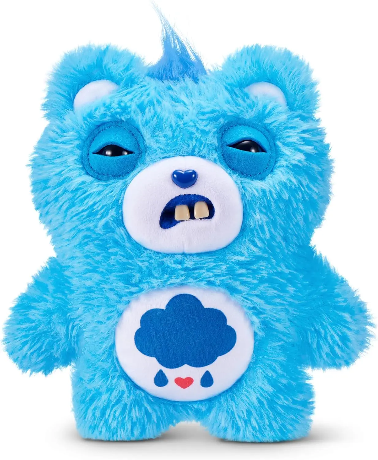 Fuggler Care Bears 9-Inch Plush Toy (Grumpy Bear) by ZURU – Funny Ugly Monster Stuffed Animal with Human-Like Teeth, Collectible Plush for Kids, Tweens, Teens, Adults & Crossover Fans