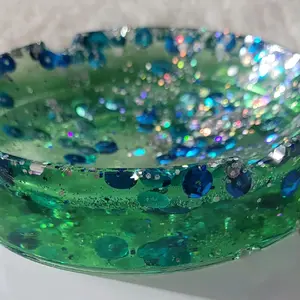 Round Blue Resin Ashtray