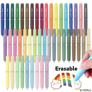Erasable Gel Pens, 9/45 Colors Rotary Retractable Fine Point Erasable Pens,Vibrant Color Selection,Cute Eggshell Design,Erasable Ink,Make Mistakes Disappear for Drawing Writing Planner and Crossword Puzzles