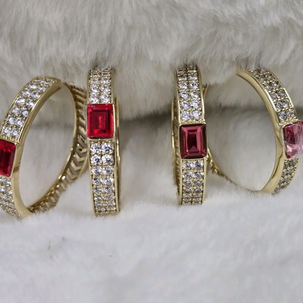 # 0215 Arrancadas adiamantadas medianas oro laminado 14k Alta calidad