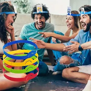 Guess Who Game Set with Adjustable Headband, Erasable Cards and Pens, Perfect for Family Gatherings, Role Play, Christmas, Halloween, New Year