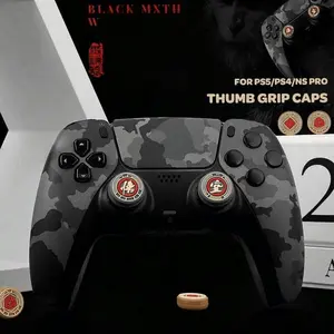 Ps5 Water Transfer Pattern Handle Set, Mythology Goku Theme Joystick Cap, Gaming Controller, Includes One Sticker, Perfect Accessory for Gamers