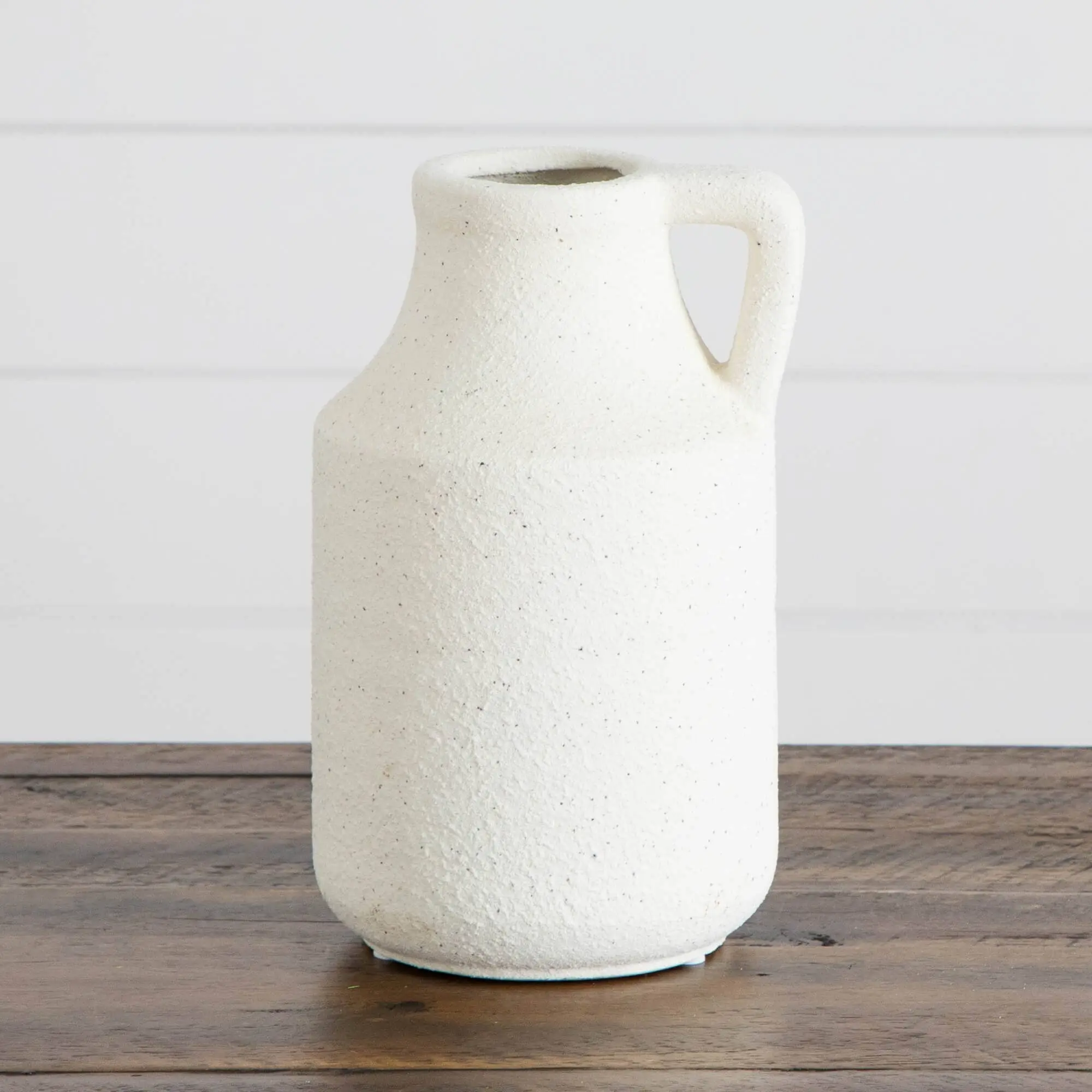 7" Textured Ceramic Decorative Vase - Handmade Modern Standing Piece, Minimalist Floral Home Decor Accessory for Home Supplies