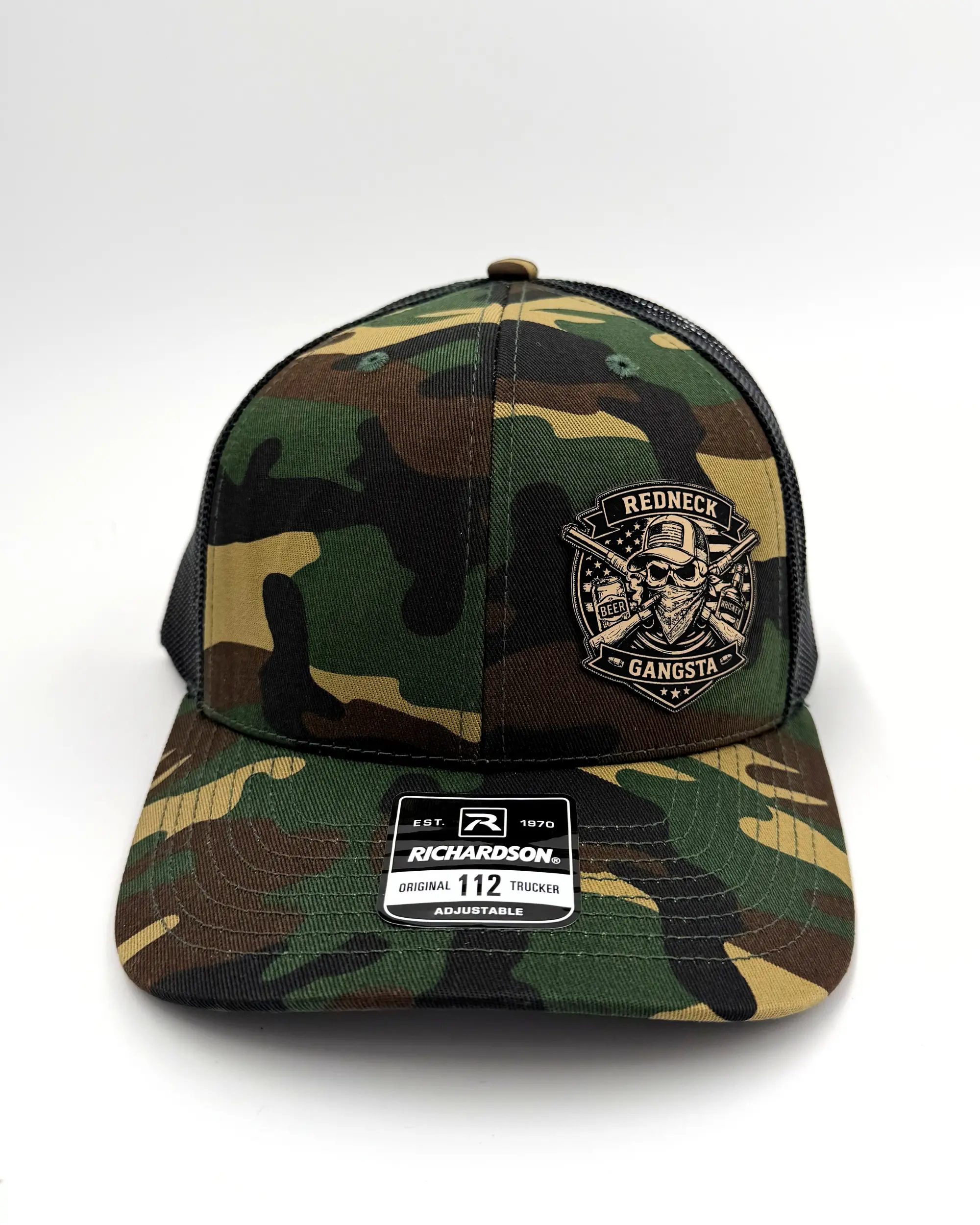 Redneck Gangsta - Custom Engraved Leatherette Patch Hat