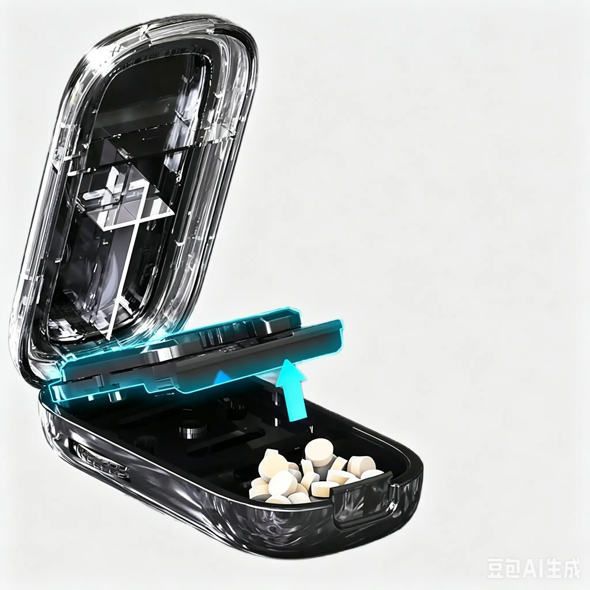 [TikTok Shop Deals for You Days] Upgrade Compact 3-in-1 ABS+PC Durable Pill Splitter Organizer, Portable Travel Pill Case, Medicine Cutting Aid for 1/2 1/3 1/4 Doses, Fits All Tablet Sizes, Youth-Friendly Home Storage Box