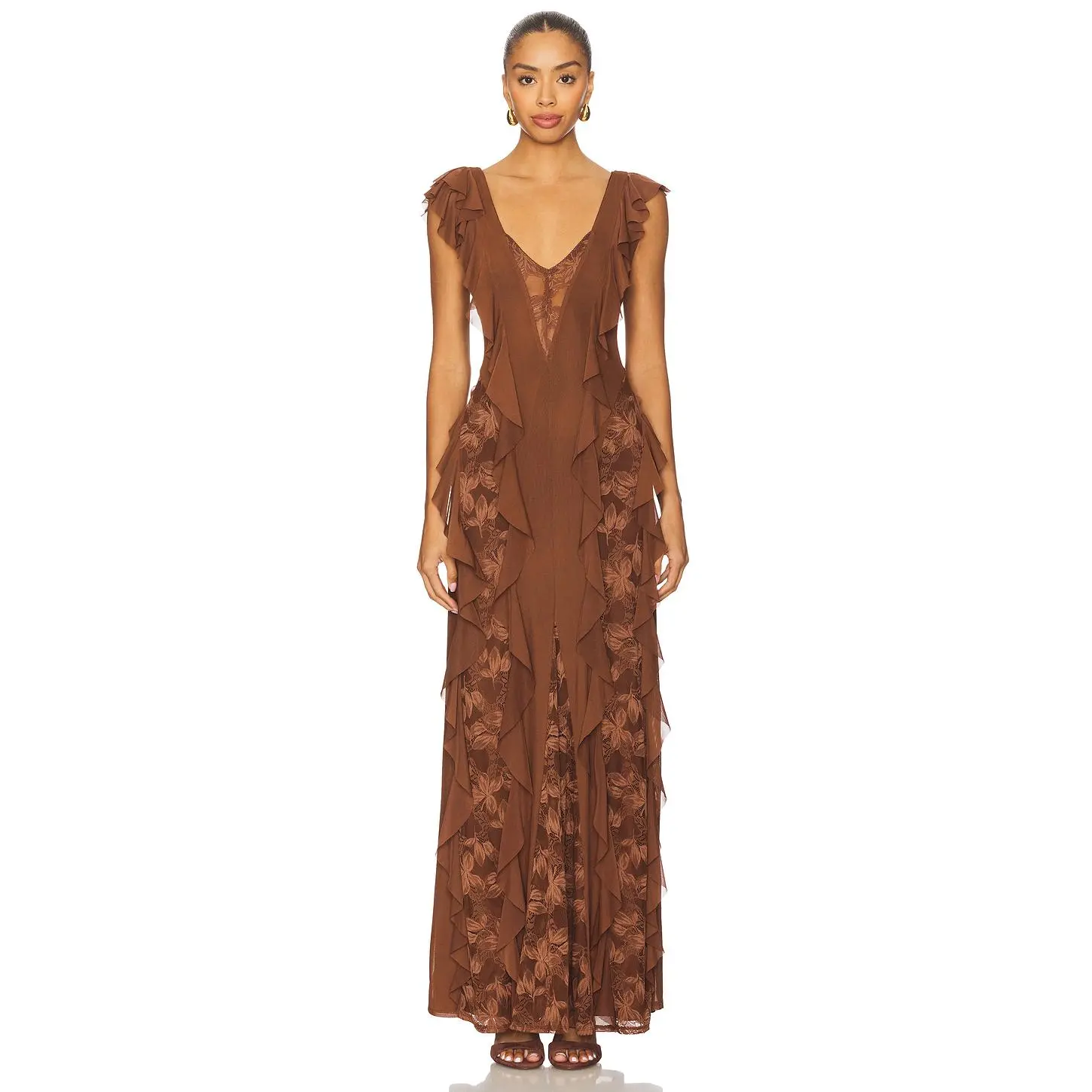 AFRM Trista Dress in Cappuccino