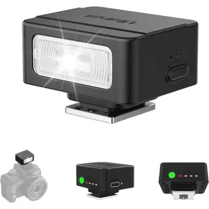 Mini Flash Speedlite, GN8 6500K Camera Flash Light Compatible With Sony,Canon,Fujifilm,Nikon,Panasonic,Pentax,Olympus,Leica Cameras Flash, 4 Power Levels Mini Camera Flash NOT For Sony ZV-1F