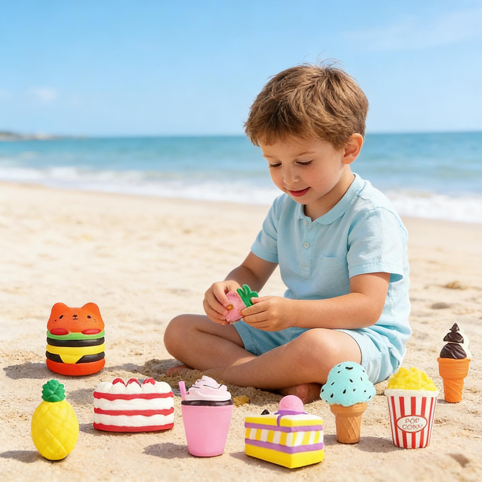 Soft Squishies Set, 9 Pieces – Food-Shaped Squeeze Toys (Hamburger, Popcorn, Cake, Ice Cream, Donut) – Stress Relief Toy for Children Soft Squishies Set, 9 Pieces – Food-Shaped Squeeze Toys (Hamburger, Popcorn, Cake, Ice Cream, Donut) – Stress Relief Toy for Children