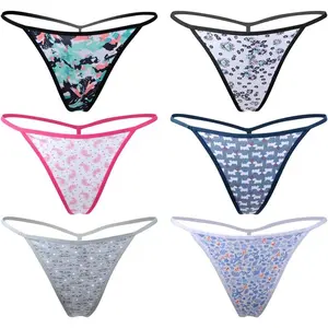 Cotton , Women Panties Simple Thongs Lightweight Multi-Pack &T-back