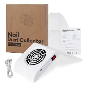 Foldable Nail Vacuum Cleaner, Powerful Suction, Low Noise Operation, Ideal for Manicure Use, Easy to Carry and Store, Nail Art Accessories