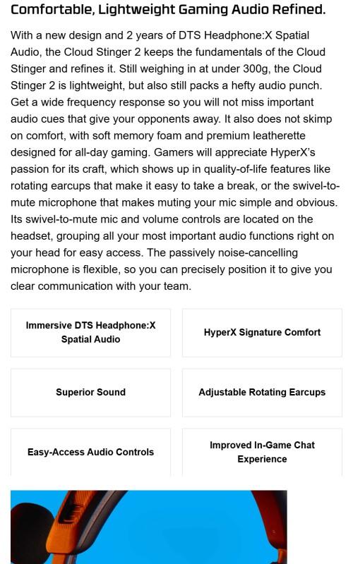 HyperX Cloud Stinger 2 - Gaming Headset