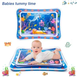 Baby Tummy Time Water Mat Inflatable – Sensory Water Play Mat for Infants 3-24 Months, Baby Development Toy, Newborn Must-Have Gift