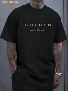 Unisex Geometric Pattern T-Shirt, Soft Fabric Casual Top, Short Sleeve Fitted Tee for All Seasons, Trendy Summer Clothing