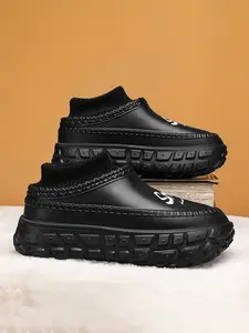 Unisex Winter Warm Cotton Slippers, Comfortable Fabric, Fuzzy warm slippers, Eva Waterproof Non-Slip Material, Sizes 36-45, Men Women Indoor Shoes