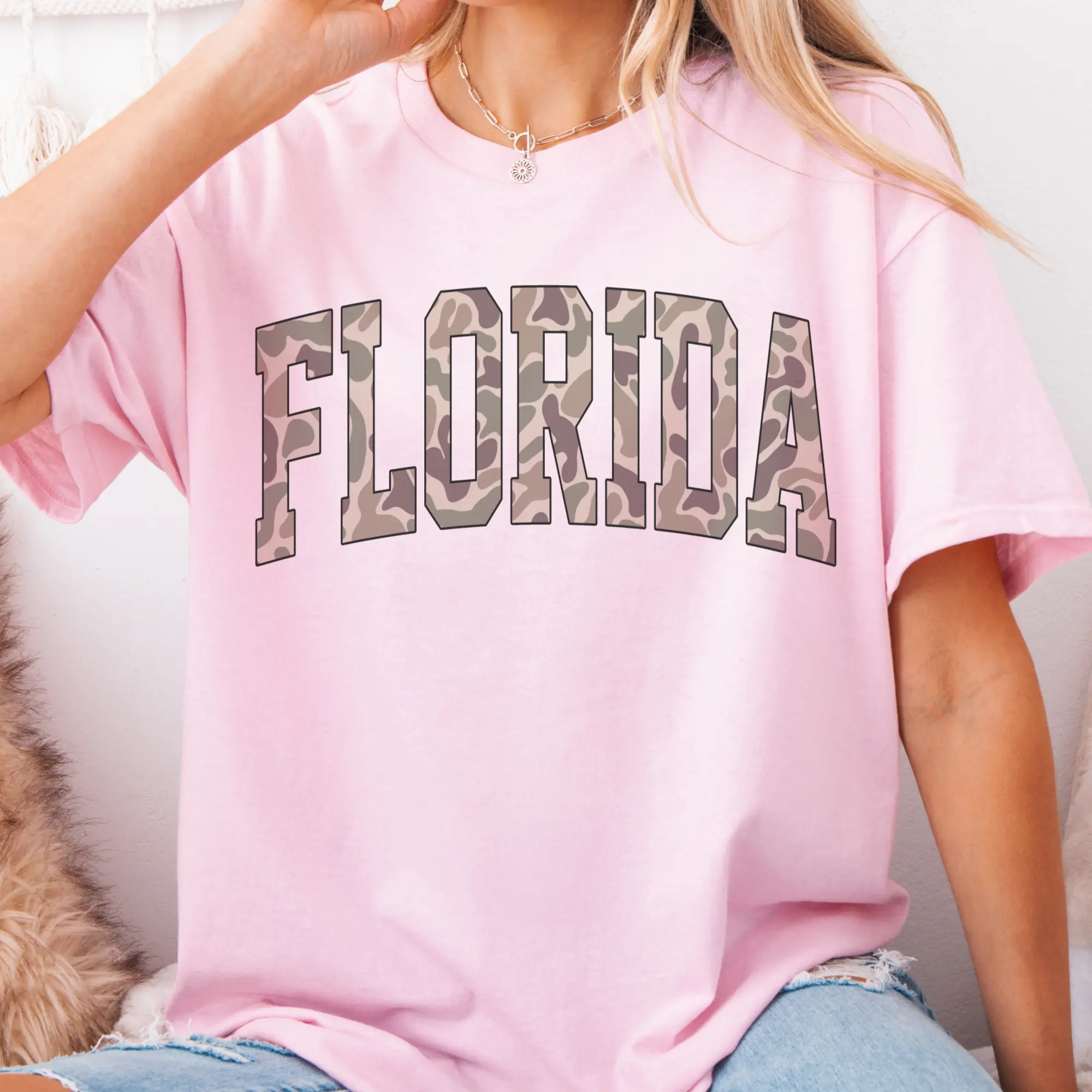 Camo State Name Pink Tees State College Varsity Name Tshirts Varsity Camouflage State T-Shirts Varsity Collage Tees