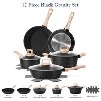 New-12pcs/4 pots protectors black