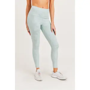 Textured Camo Jacquard High Waist Leggings | Surf Spray