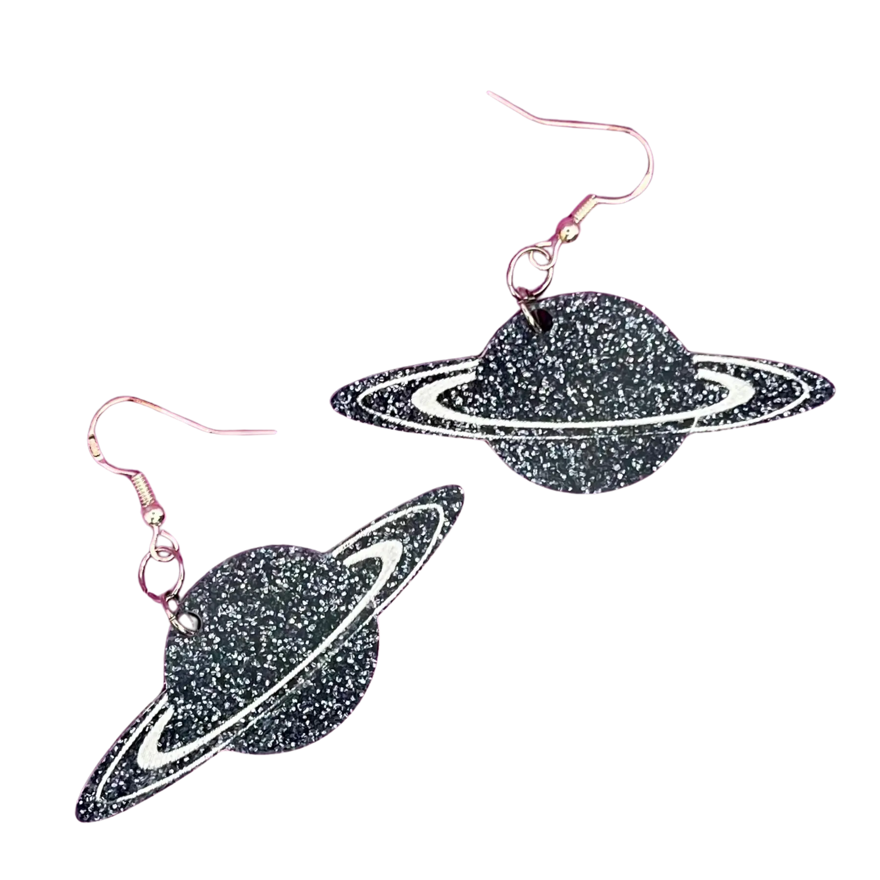 Sparkly Saturn Earrings