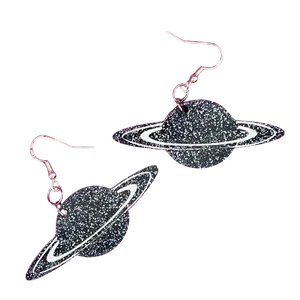 Sparkly Saturn Earrings